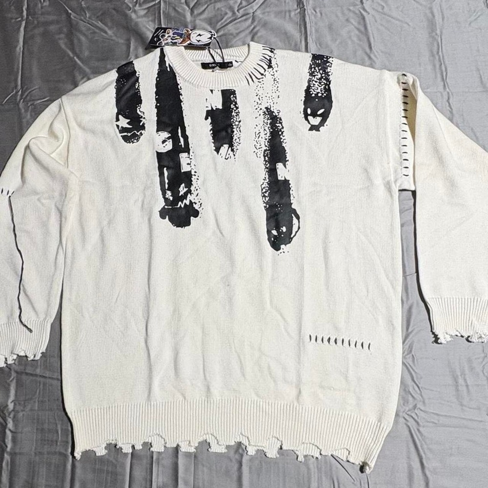 Genanx Marshmello white‎ sweater men's Size Large New with tags